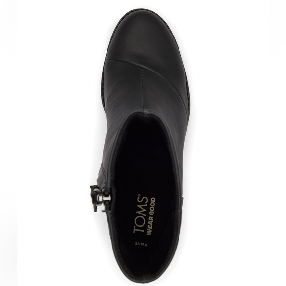 Tom’s Black Leather Boots NWT - Picture 7 of 8